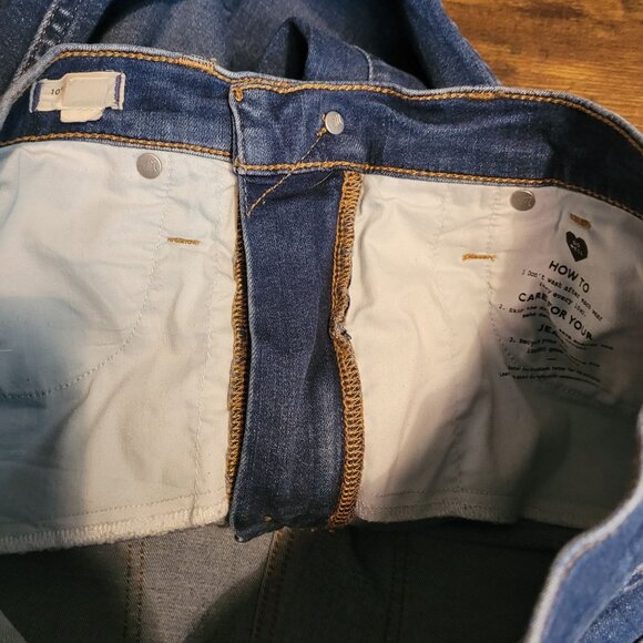 Madewell Jeans Sz 28 High Rise 10" Skinny Tummy Control Stretch Medium Dark Wash - Picture 4 of 11